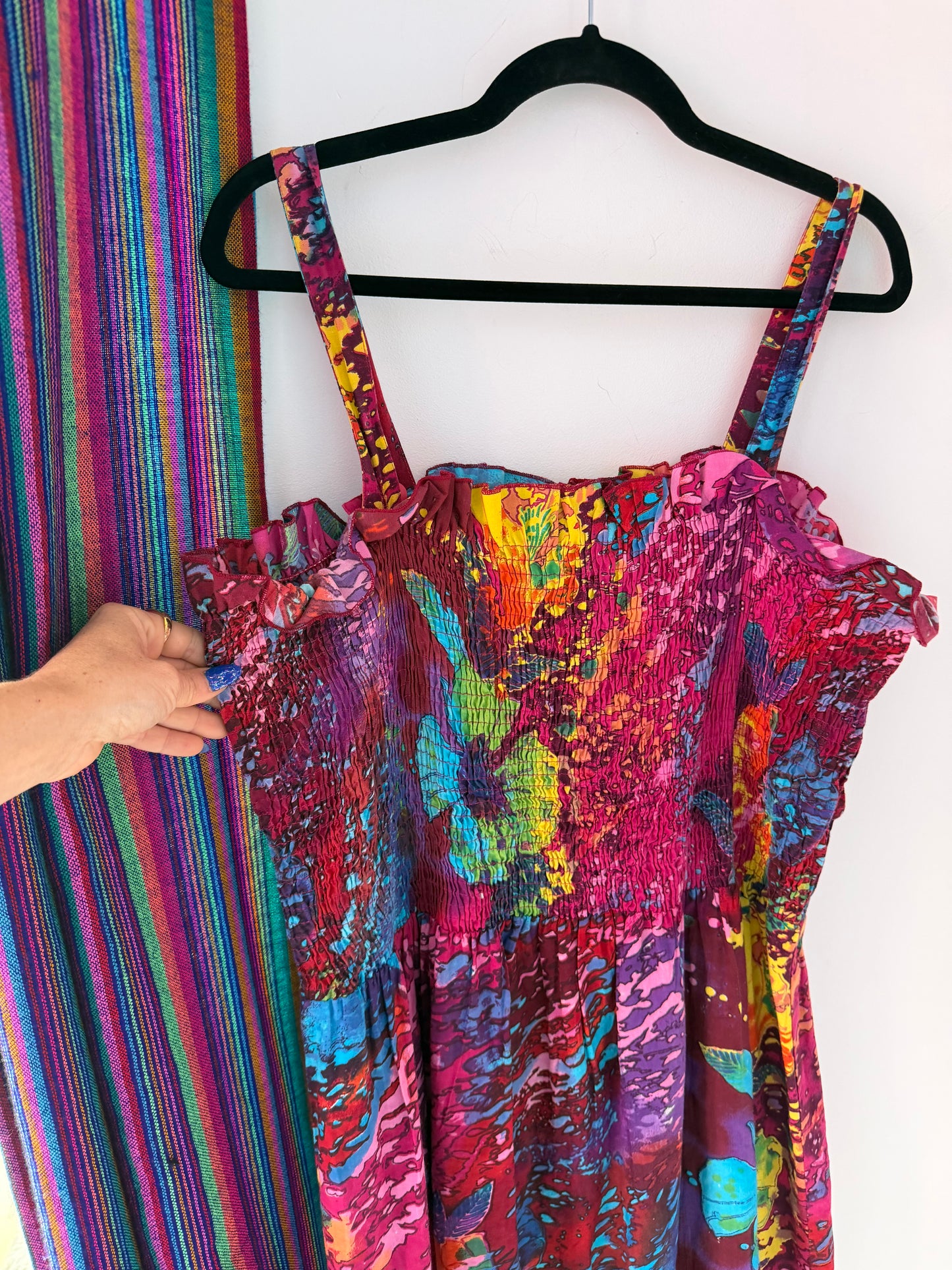 Metropolitan Smocked Batik Sun Dress