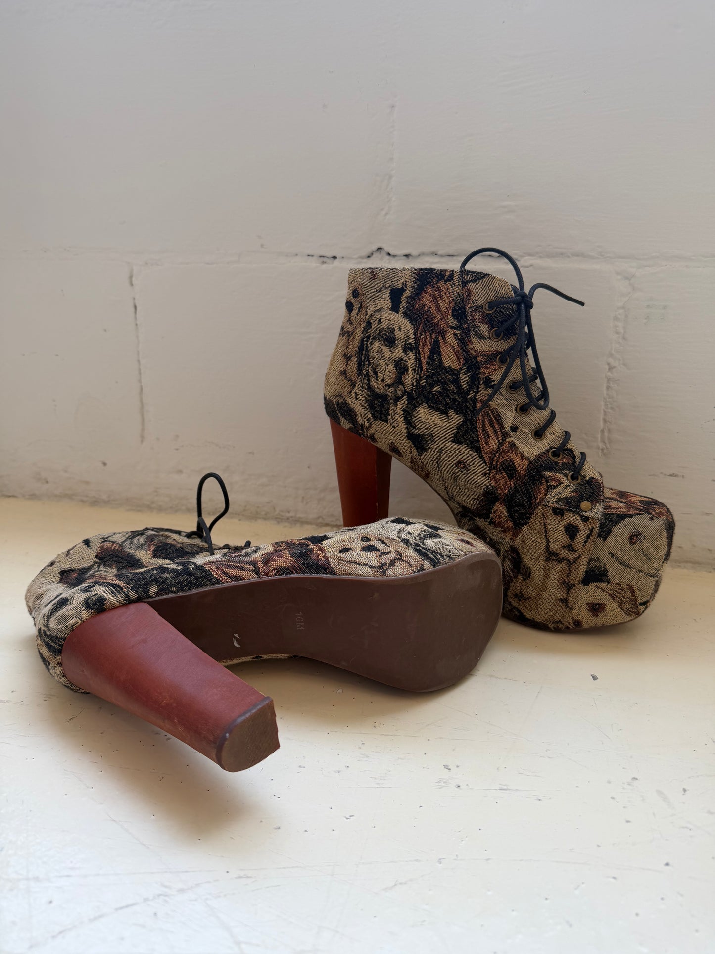 Jeffrey Campbell Dog Tapestry Shoes