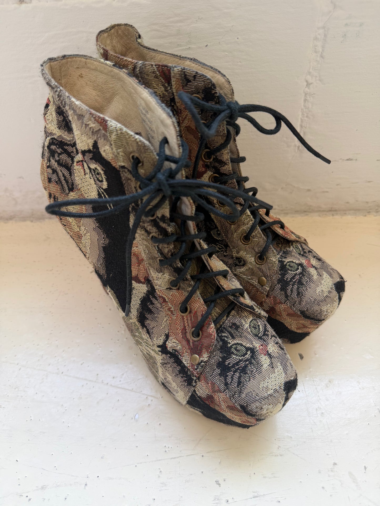Jeffrey Campbell Cat Tapestry Shoes