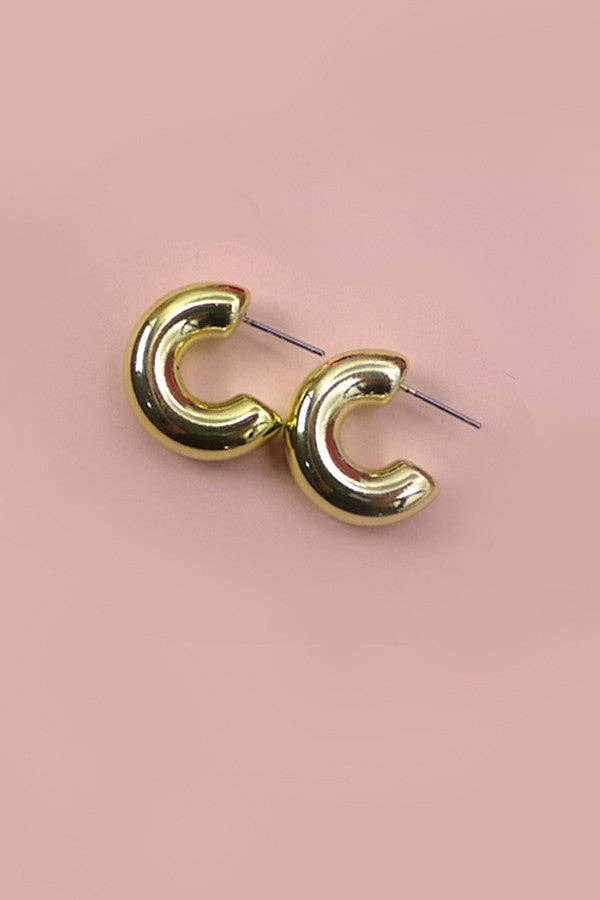 Mini Metallic Hoop Earrings