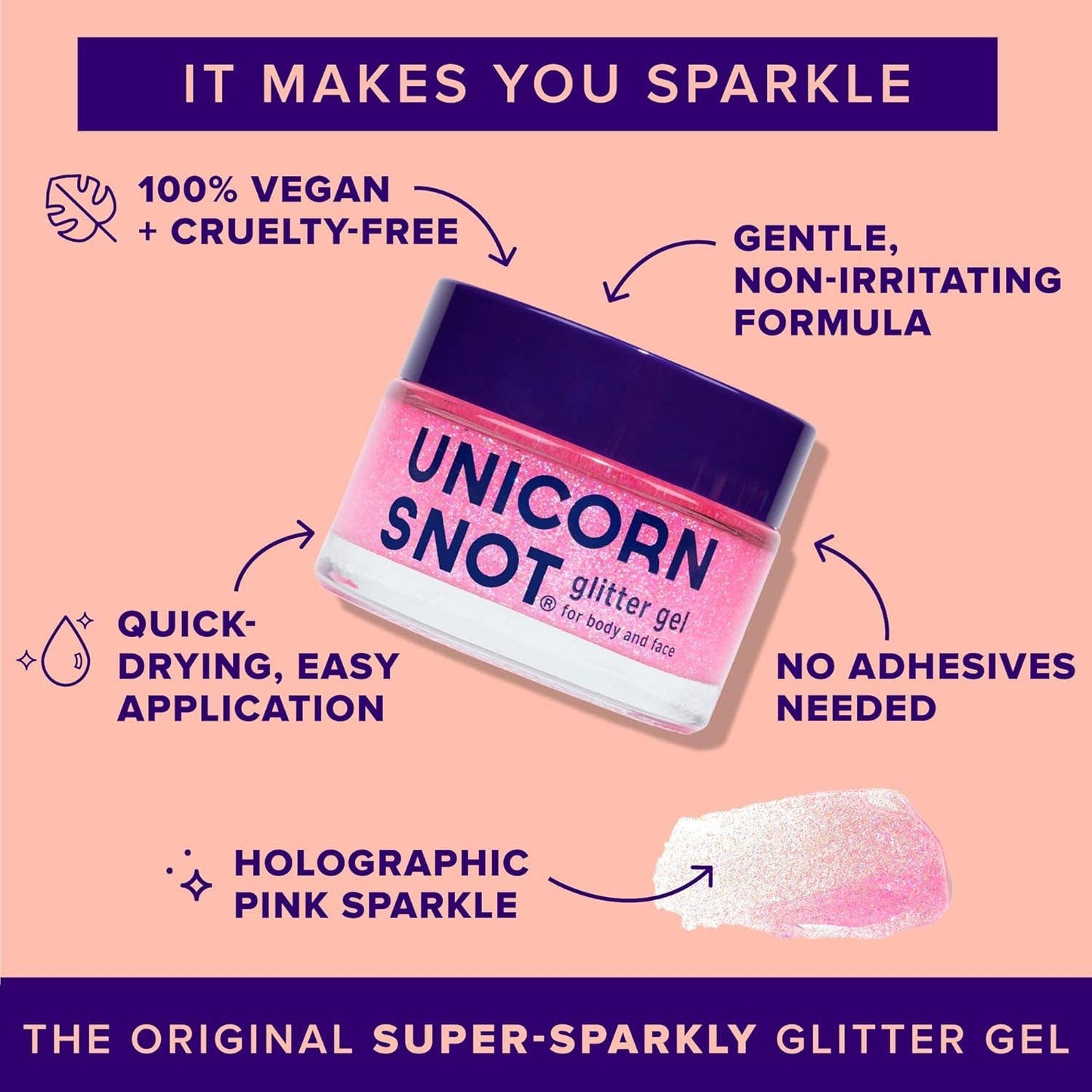 Original Glitter Gel -  Flamingo (Pink)