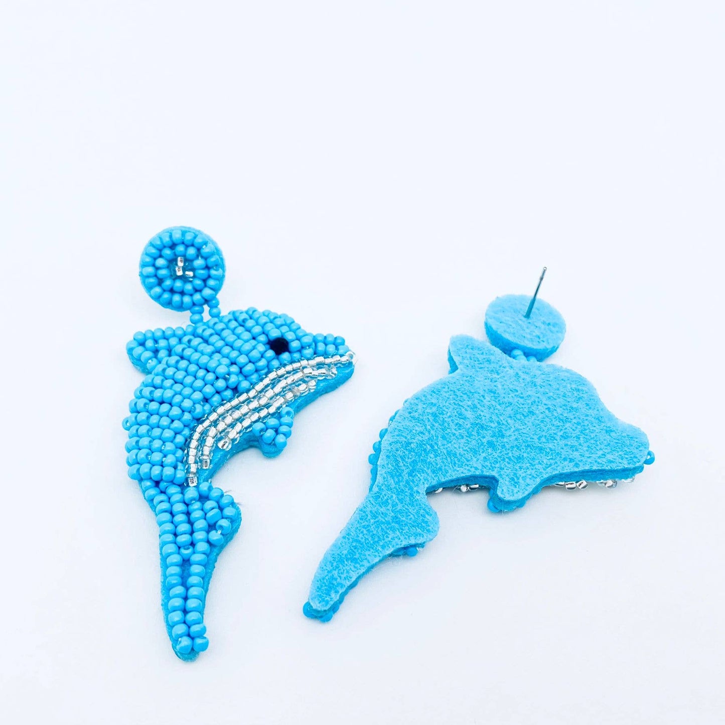 Beaded Dolphin Earrings