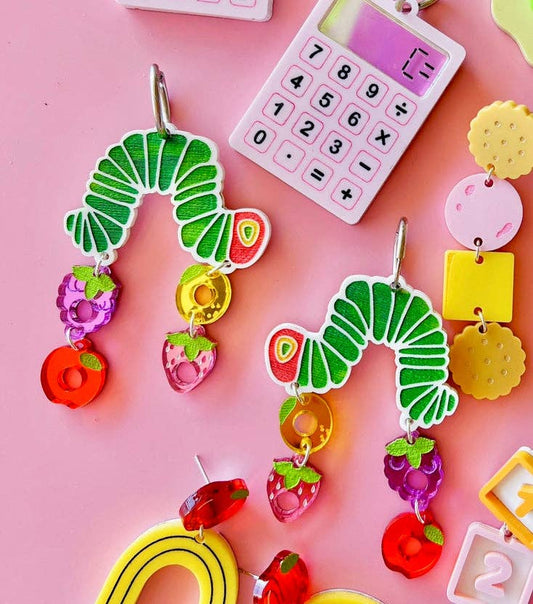 Hungry Caterpillar Fruit Drop Earrings