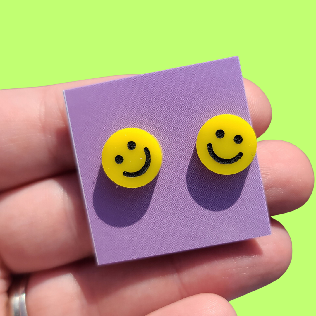 Smiley Stud Earrings