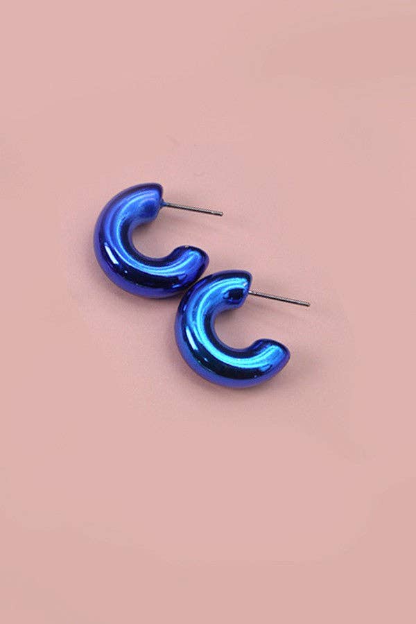 Mini Metallic Hoop Earrings