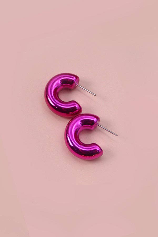Mini Metallic Hoop Earrings