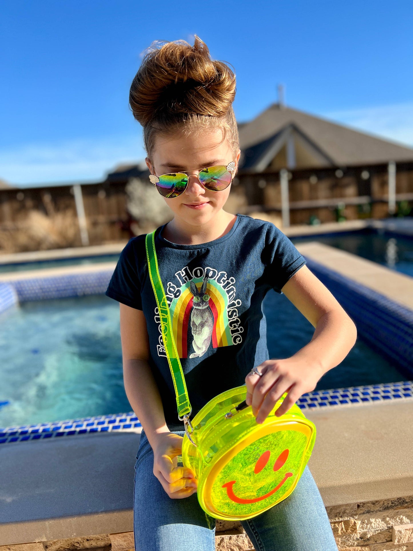 Yellow Smiley Jelly Bag