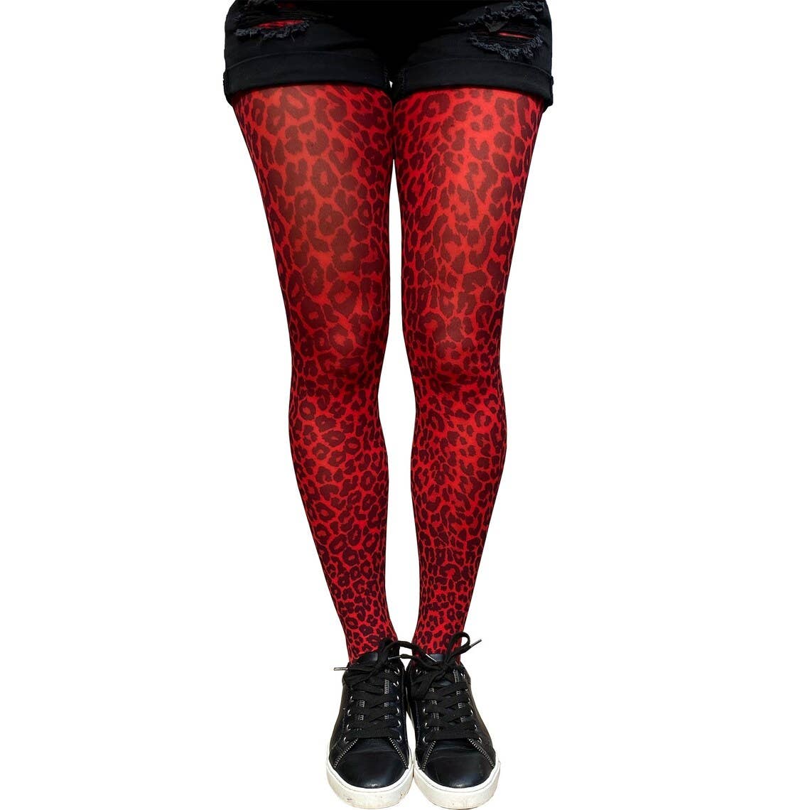 Malka Chic Red Leopard Tights