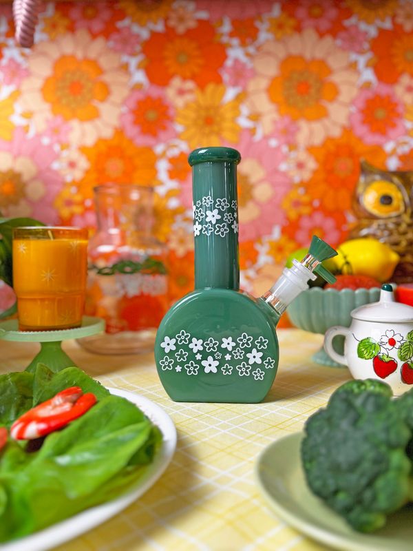 Retro Pyrex Flower Bong