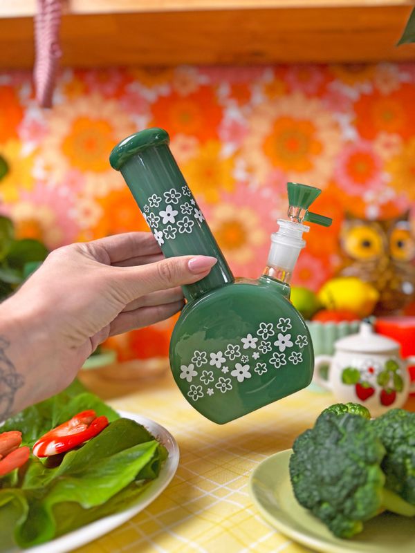Retro Pyrex Flower Bong