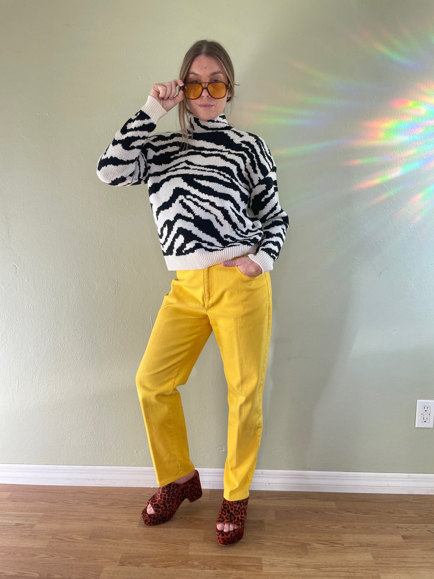 Polo Ralph Lauren Mustard Yellow Mom Jeans